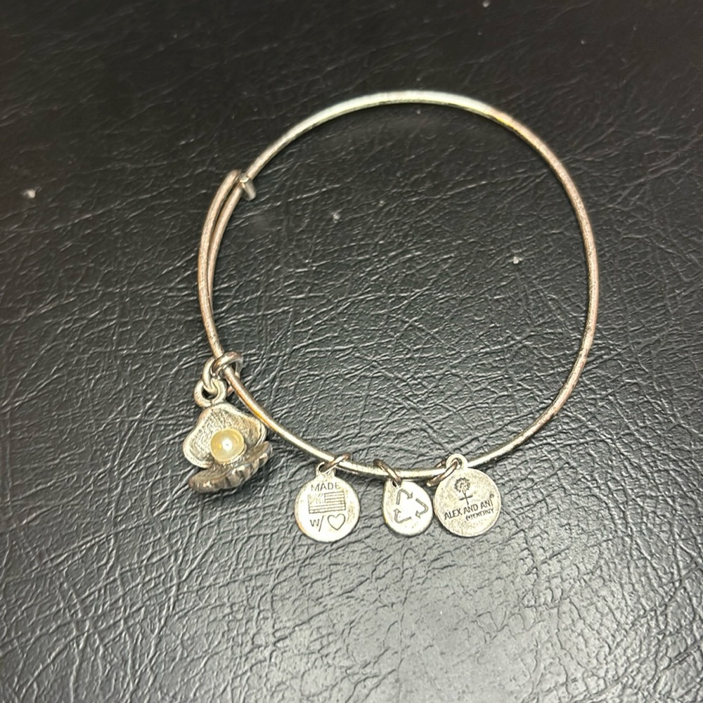 Alex and Ani Pearl Charm Bracelet
